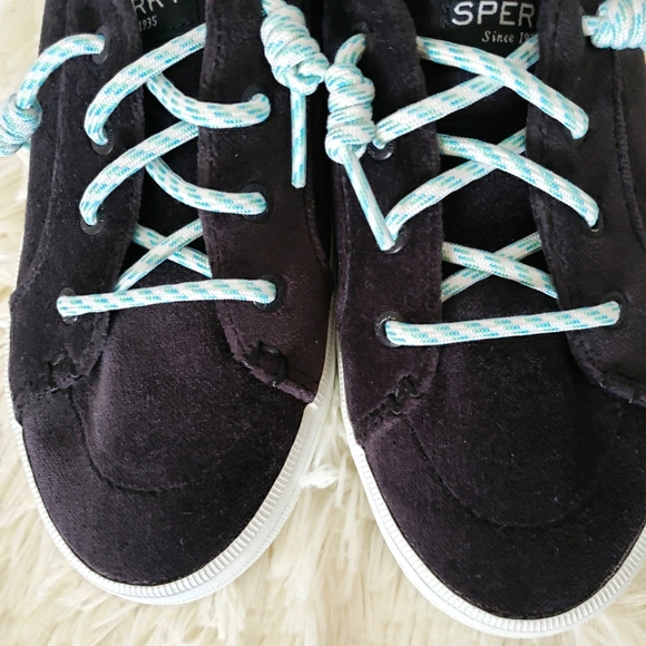 SPERRY Top-Sider Crest Vibe Brushed Cotton Black Slip-On Sneakers--NEW!--7.5 - Picture 3 of 12